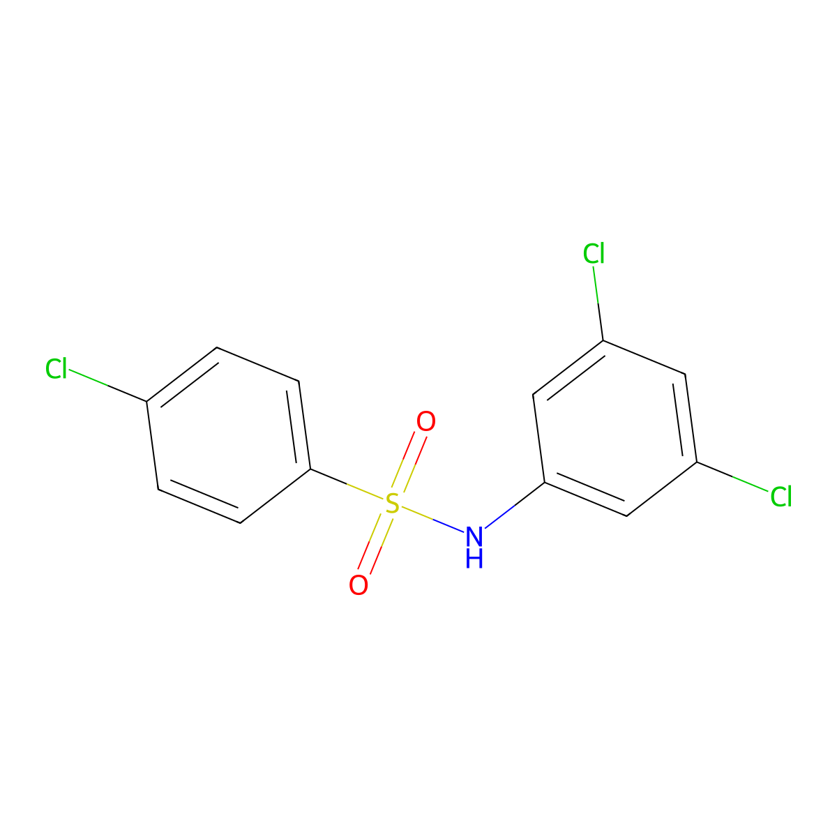 4-chloro-N-(3,5-dichlorophenyl)benzenesulfonamide molecular structure, CAS 329937-55-5