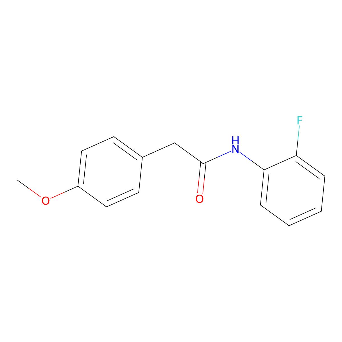 N-(2-fluorophenyl)-2-(4-methoxyphenyl)acetamide molecular structure, CAS 329937-90-8
