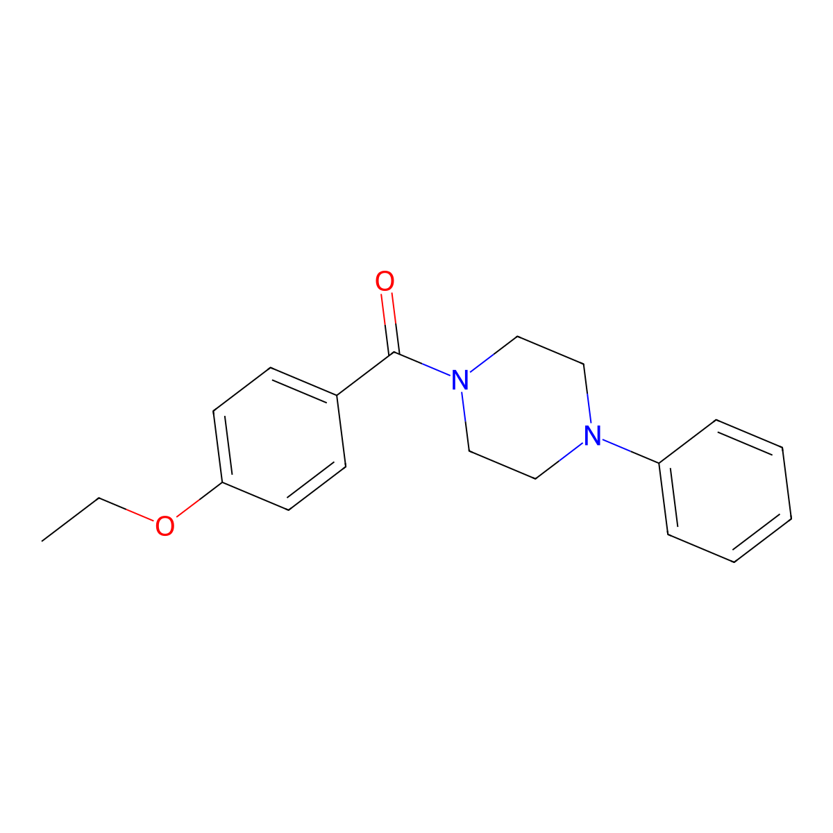 1-(4-Ethoxybenzoyl)-4-phenylpiperazine molecular structure, CAS 329938-09-2