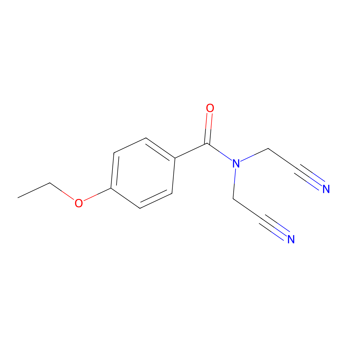 N,N-bis(cyanomethyl)-4-ethoxybenzamide molecular structure, CAS 329938-11-6
