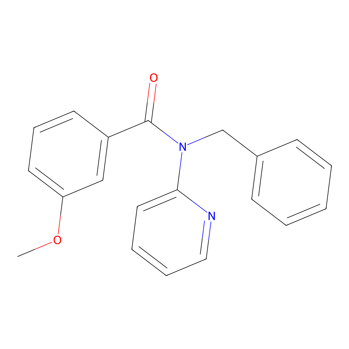 N-benzyl-3-methoxy-N-(2-pyridinyl)benzamide molecular structure, CAS 329938-15-0