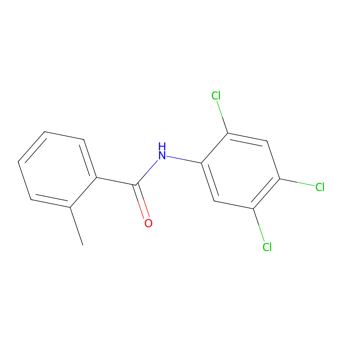 2-methyl-N-(2,4,5-trichlorophenyl)benzamide molecular structure, CAS 329938-19-4