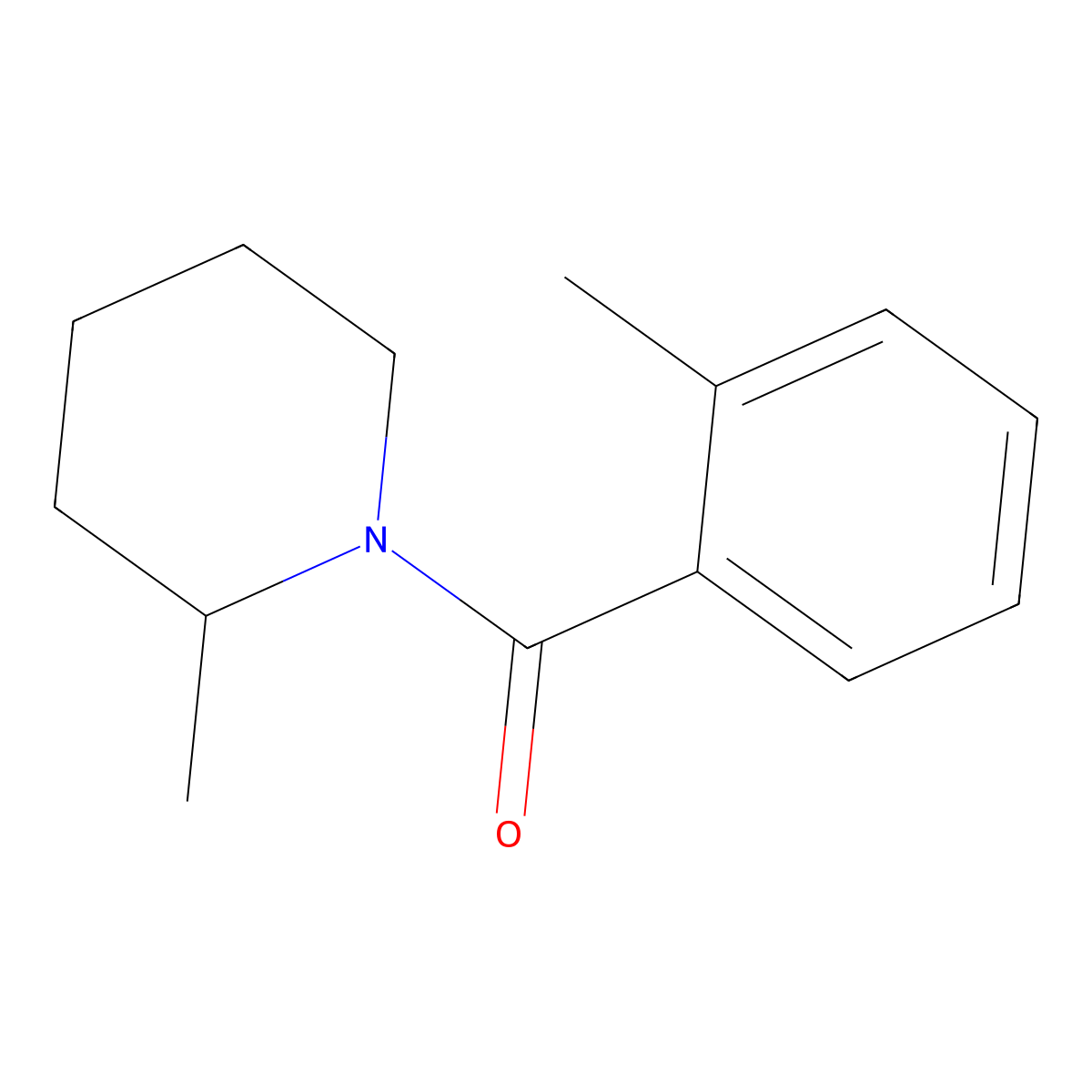 2-Methyl-1-(2-methylbenzoyl)piperidine molecular structure, CAS 329938-29-6