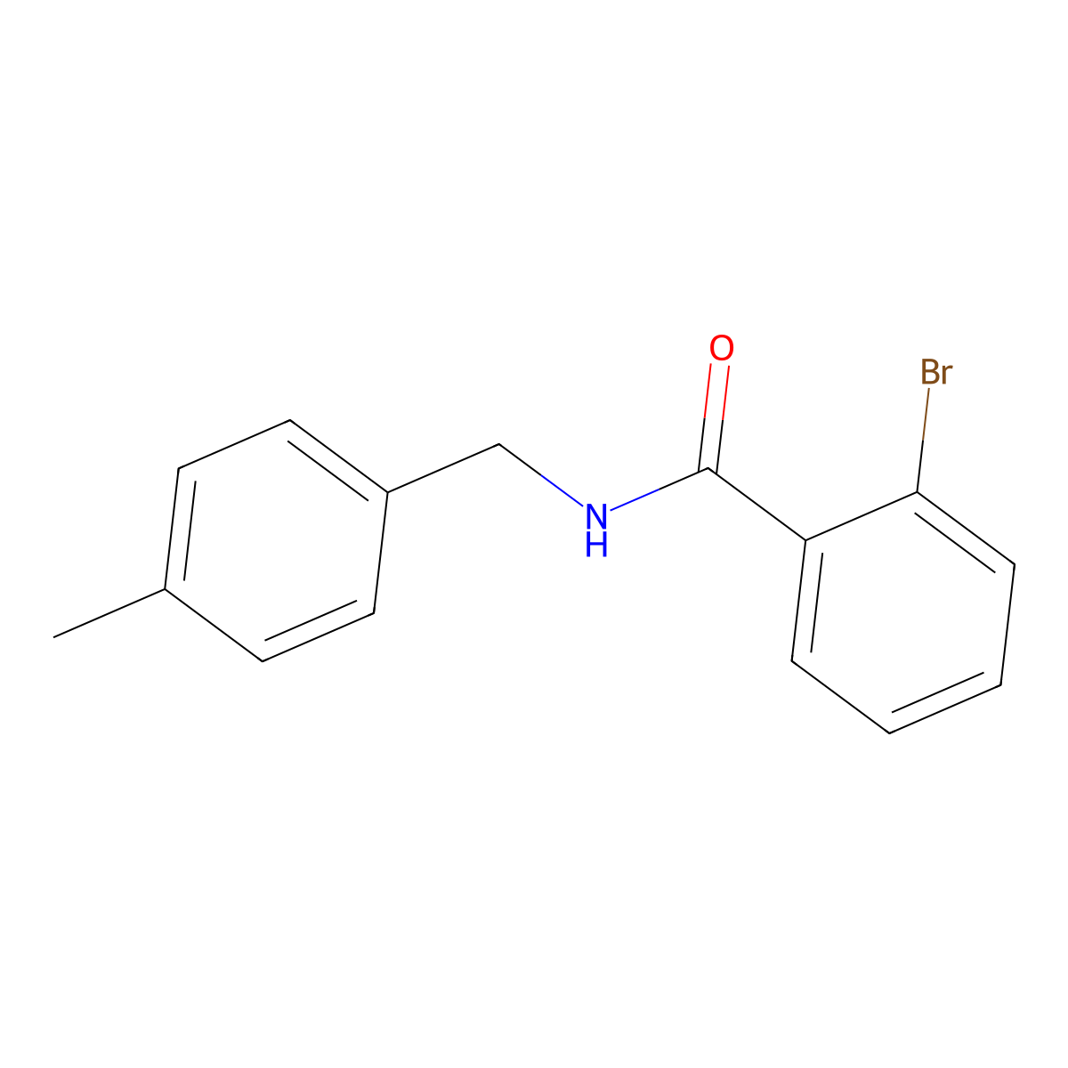 2-bromo-N-[(4-methylphenyl)methyl]benzamide molecular structure, CAS 329938-46-7