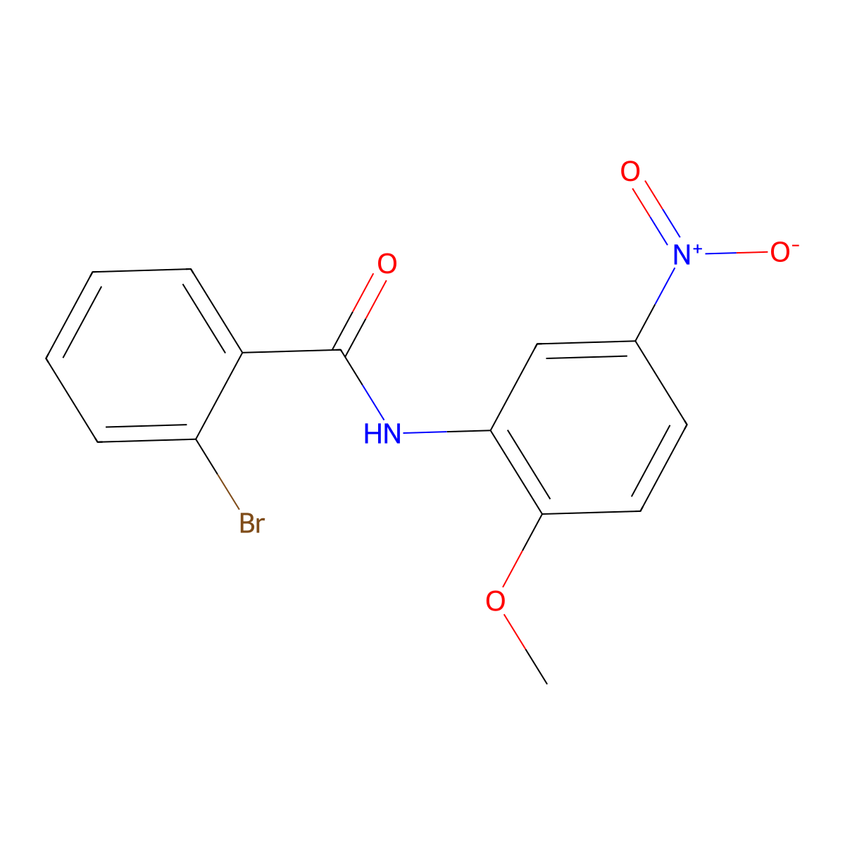 2-bromo-N-(2-methoxy-5-nitrophenyl)benzamide molecular structure, CAS 329938-53-6