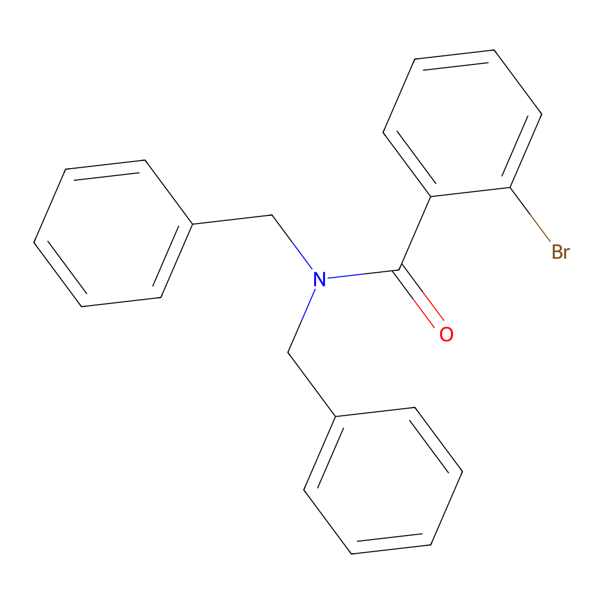 N,N-dibenzyl-2-bromobenzamide molecular structure, CAS 329938-55-8