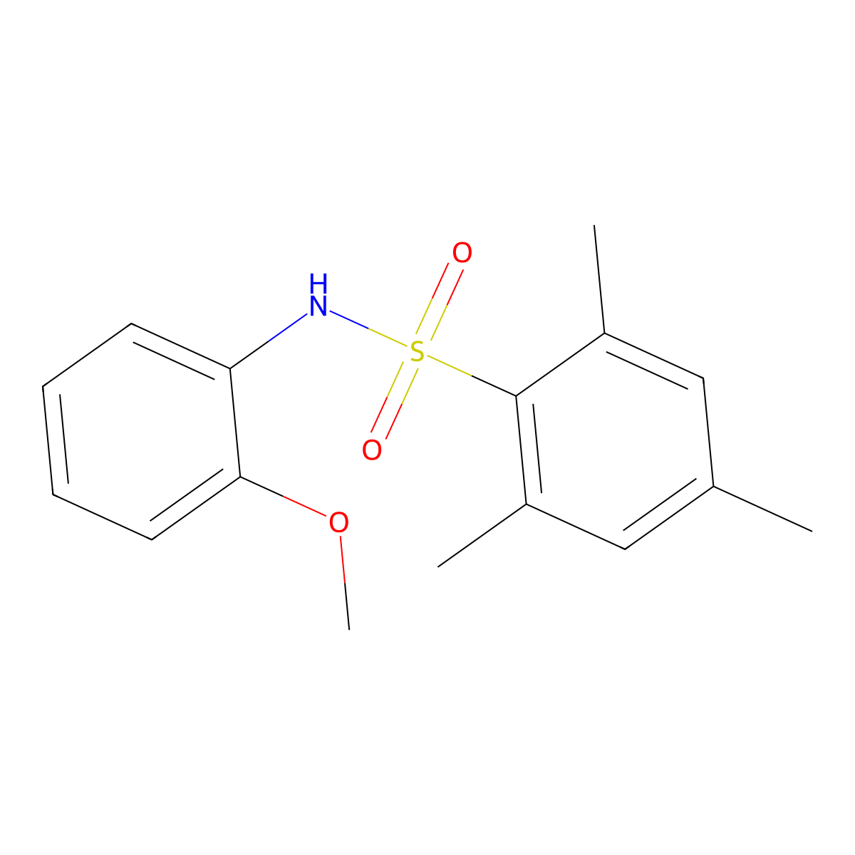 N-(2-methoxyphenyl)-2,4,6-trimethylbenzenesulfonamide molecular structure, CAS 329938-61-6