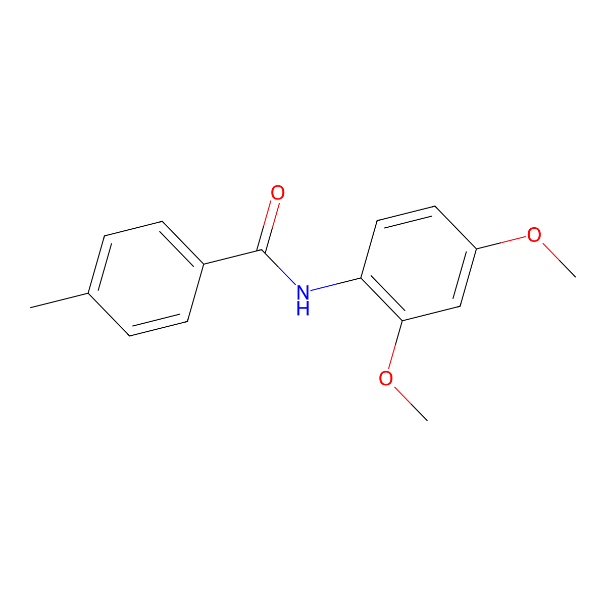 N-(2,4-dimethoxyphenyl)-4-methylbenzamide molecular structure, CAS 329938-64-9