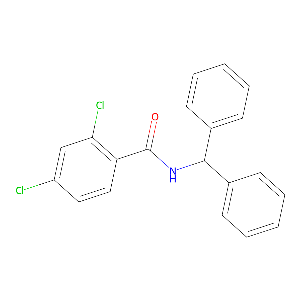 N-benzhydryl-2,4-dichlorobenzamide molecular structure, CAS 329938-79-6