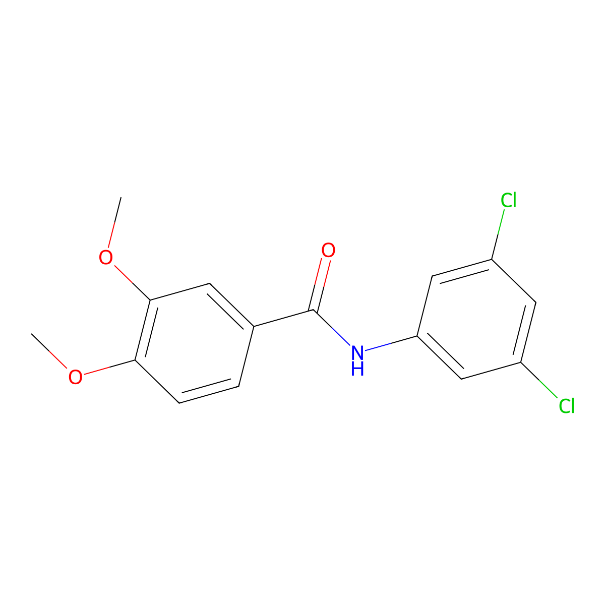 N-(3,5-dichlorophenyl)-3,4-dimethoxybenzamide molecular structure, CAS 329938-87-6