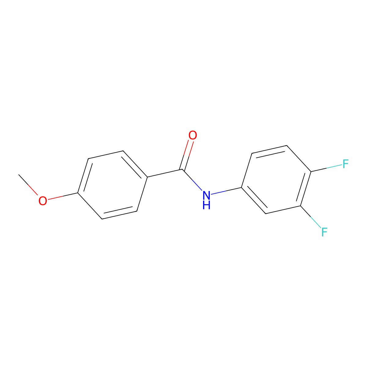 N-(3,4-difluorophenyl)-4-methoxybenzamide molecular structure, CAS 329938-89-8