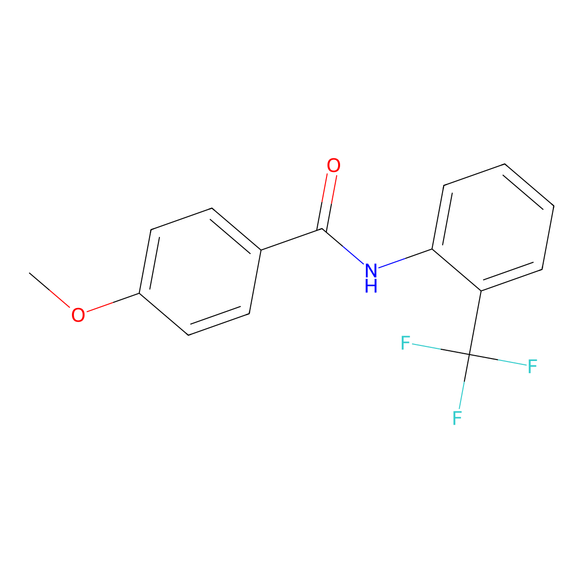 4-methoxy-N-[2-(trifluoromethyl)phenyl]benzamide molecular structure, CAS 329938-92-3