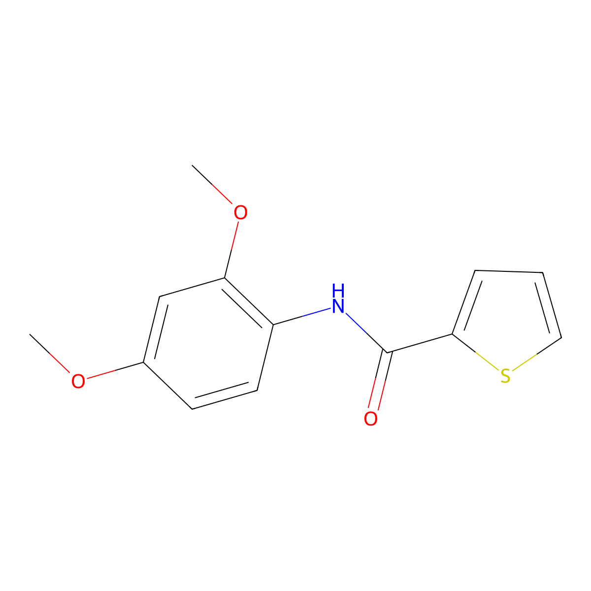 N-(2,4-Dimethoxyphenyl)-2-thiophenecarboxamide molecular structure, CAS 329939-07-3