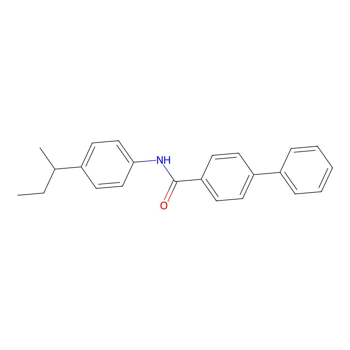 N-[4-(butan-2-yl)phenyl]biphenyl-4-carboxamide molecular structure, CAS 329939-19-7