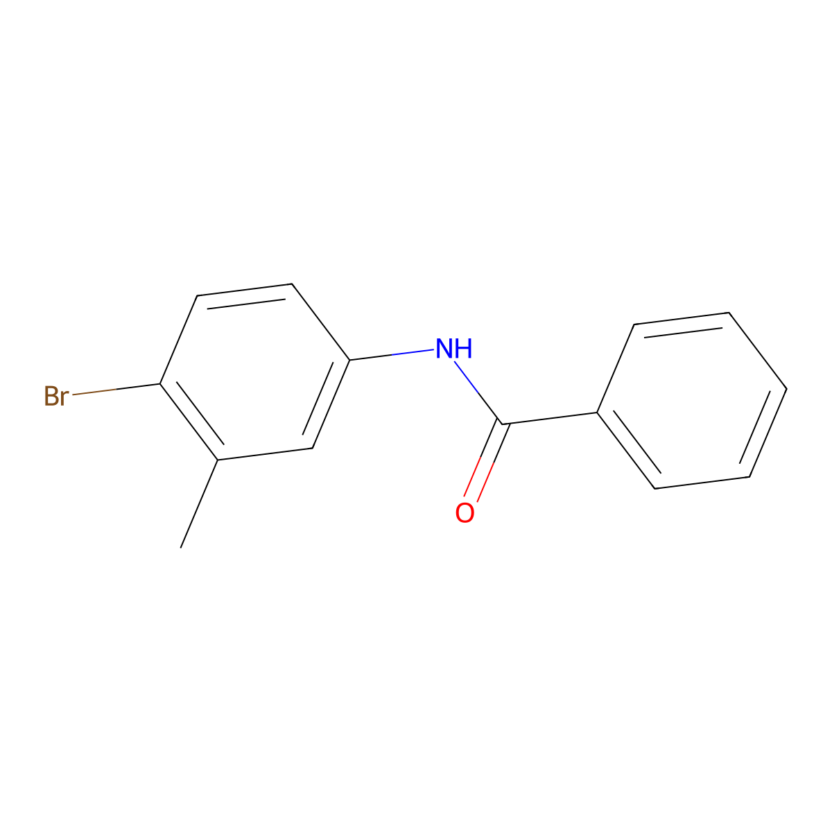 N-(4-bromo-3-methylphenyl)benzamide molecular structure, CAS 329939-21-1
