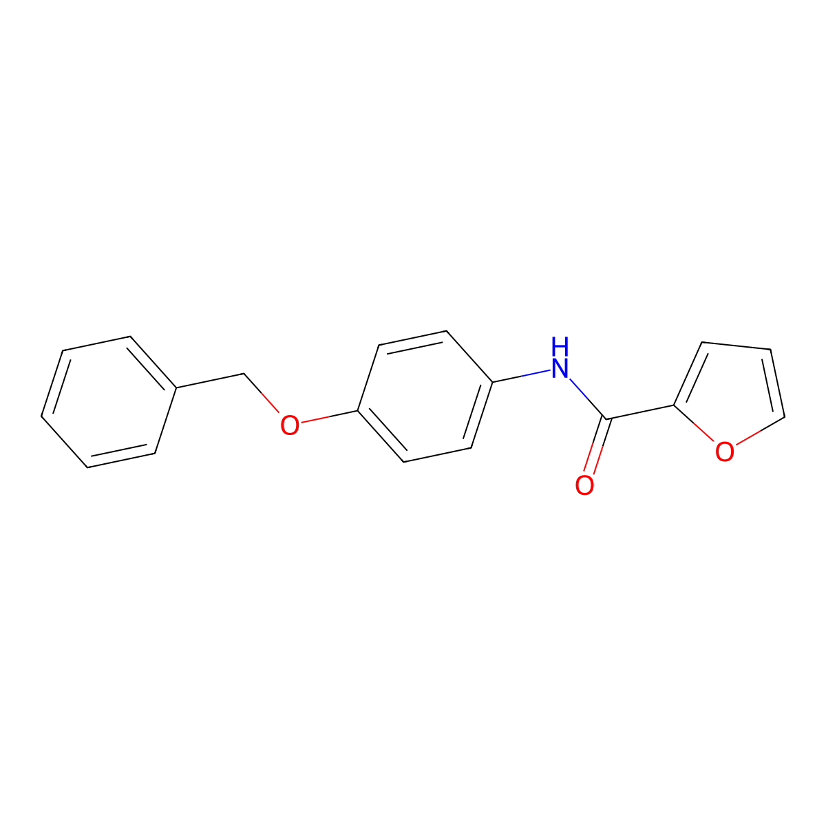 N-(4-(Phenylmethoxy)phenyl)-2-furancarboxamide molecular structure, CAS 329939-25-5