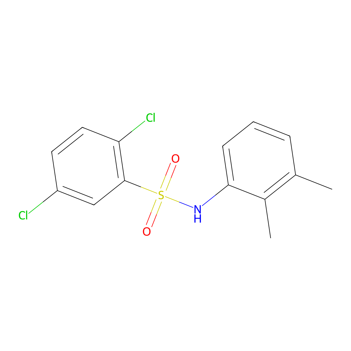 2,5-dichloro-N-(2,3-dimethylphenyl)benzenesulfonamide molecular structure, CAS 329939-65-3
