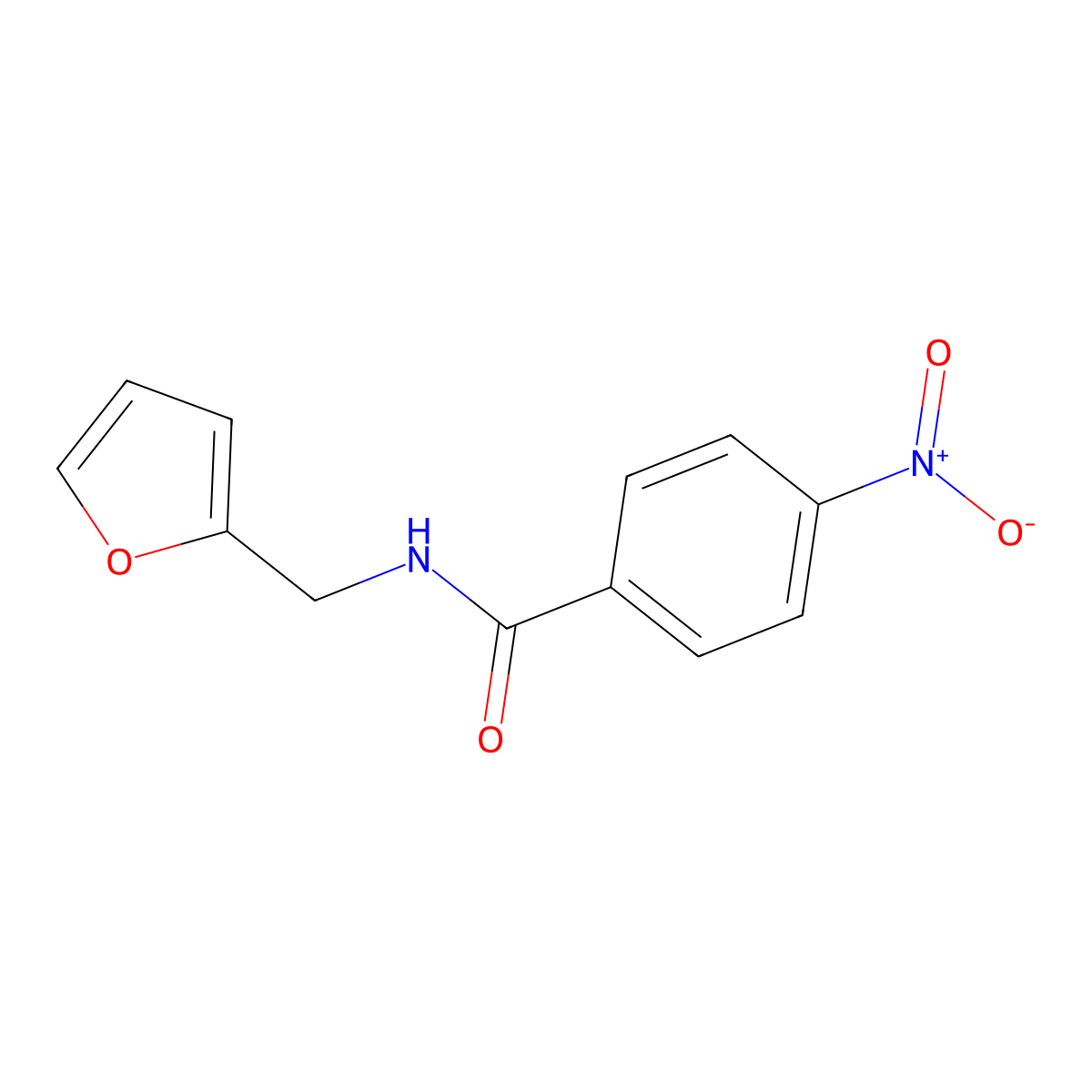 N-(2-furylmethyl)-4-nitrobenzamide molecular structure, CAS 329939-82-4
