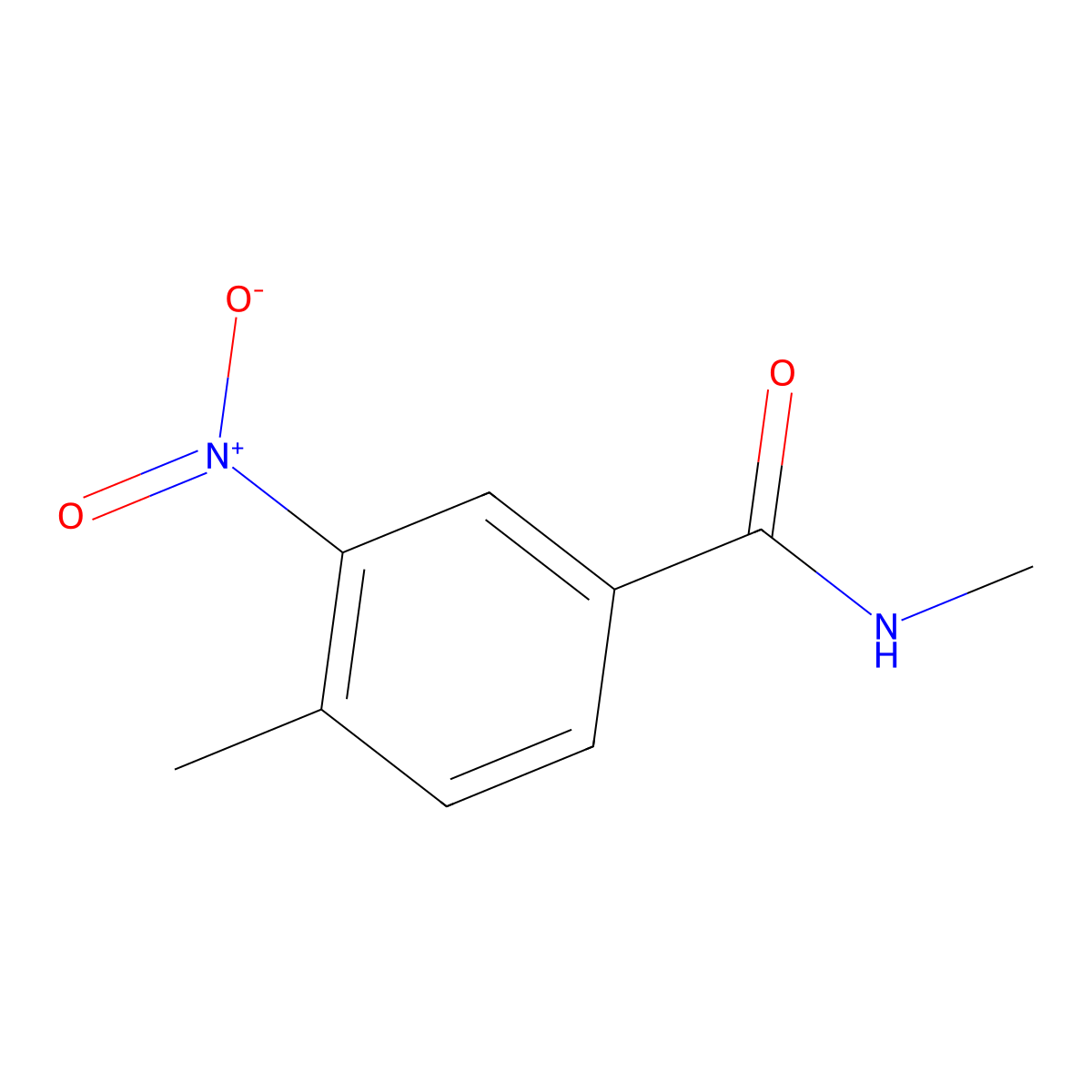 N,4-dimethyl-3-nitrobenzamide molecular structure, CAS 329940-36-5