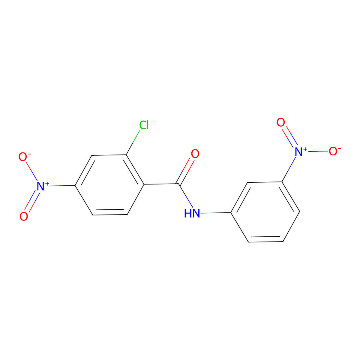 2-chloro-4-nitro-N-(3-nitrophenyl)benzamide molecular structure, CAS 329940-58-1
