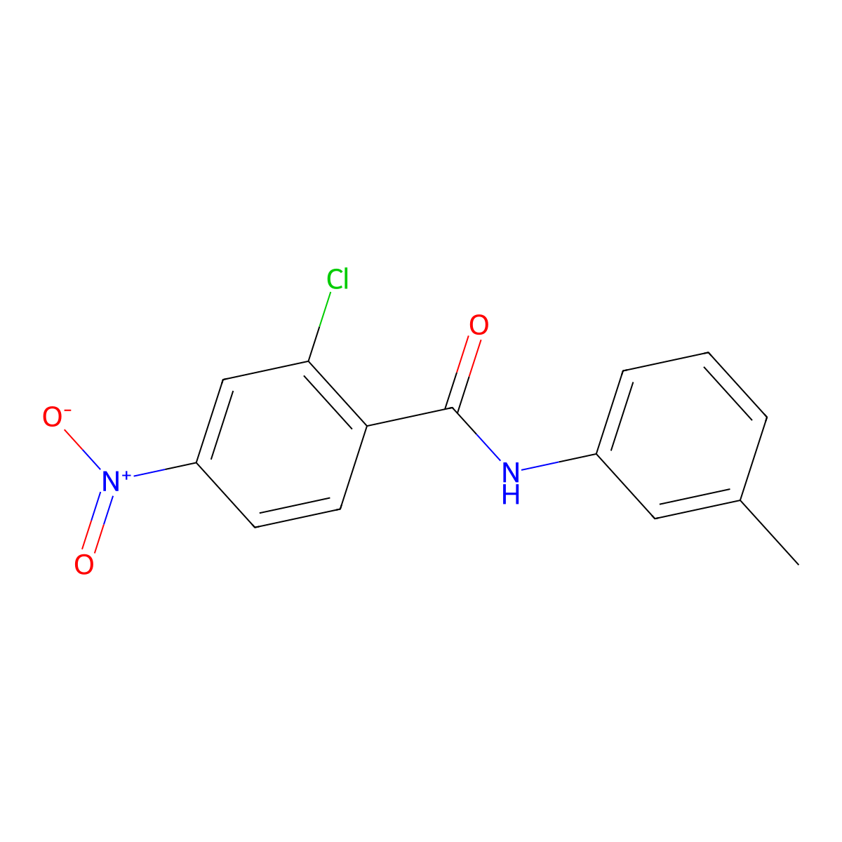 2-chloro-N-(3-methylphenyl)-4-nitrobenzamide molecular structure, CAS 329940-70-7