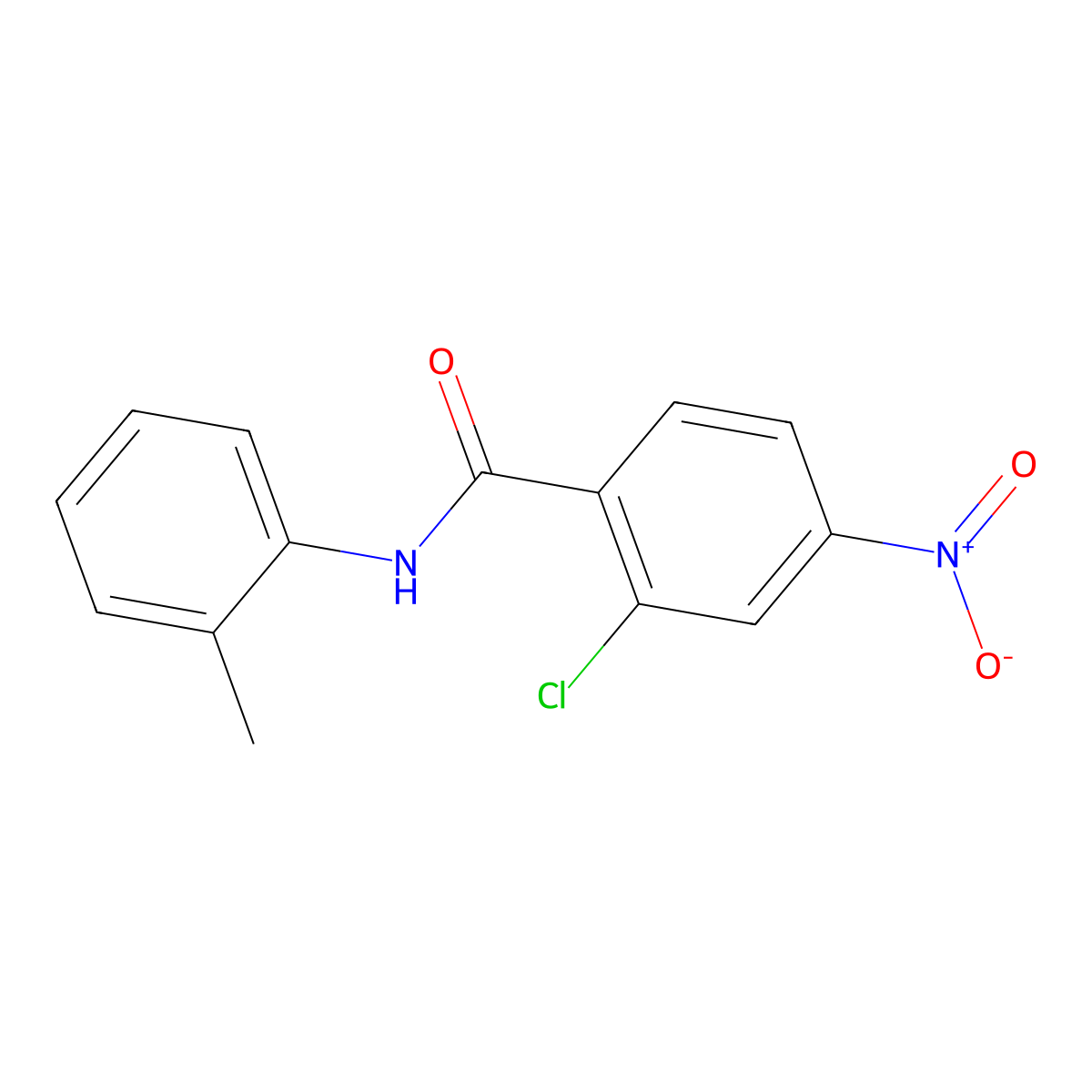 2-chloro-N-(2-methylphenyl)-4-nitrobenzamide molecular structure, CAS 329940-78-5