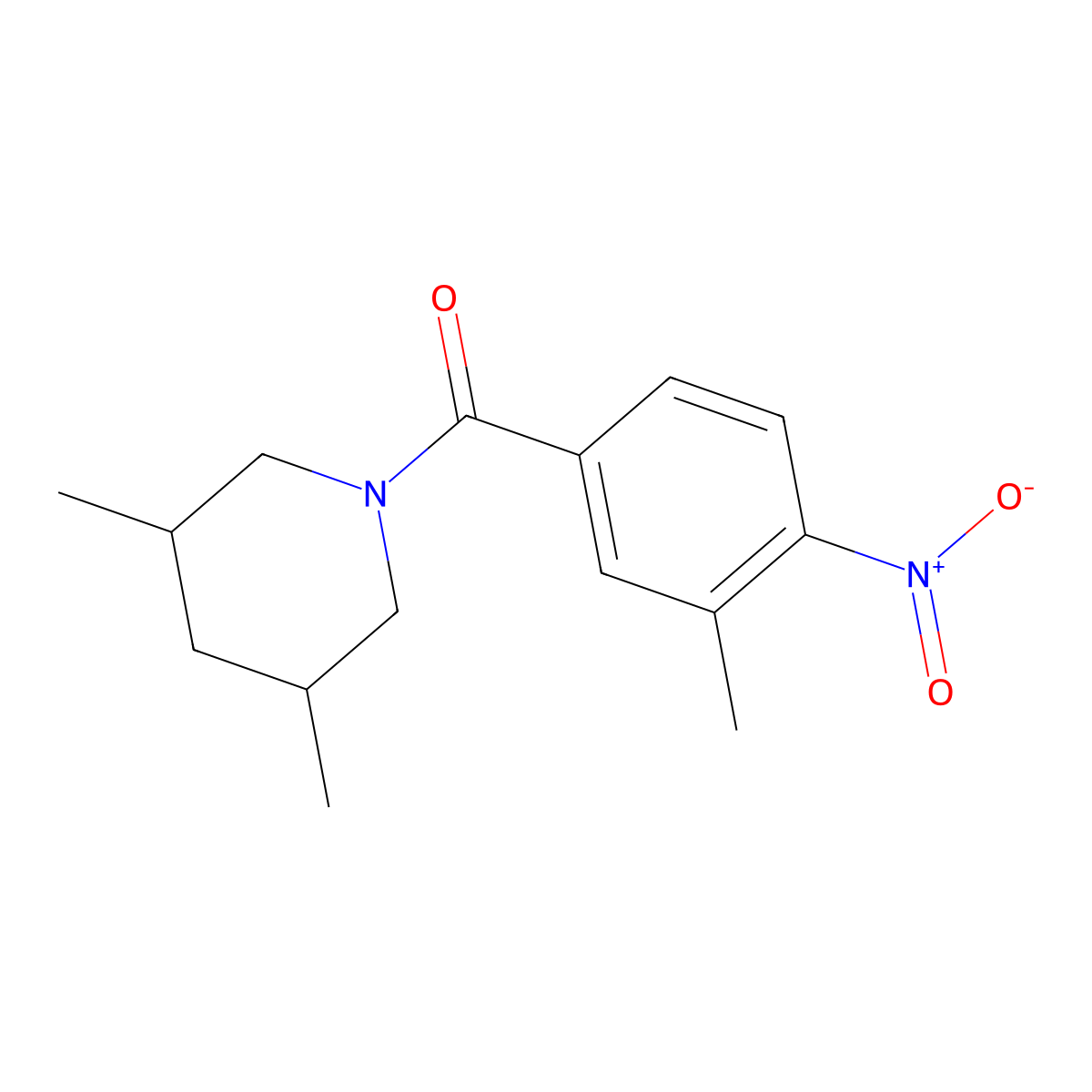 1-{4-Nitro-3-methylbenzoyl}-3,5-dimethylpiperidine molecular structure, CAS 329940-88-7