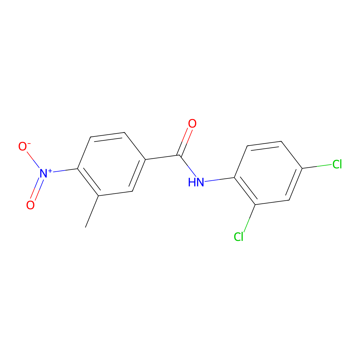 N-(2,4-dichlorophenyl)-3-methyl-4-nitrobenzamide molecular structure, CAS 329940-90-1