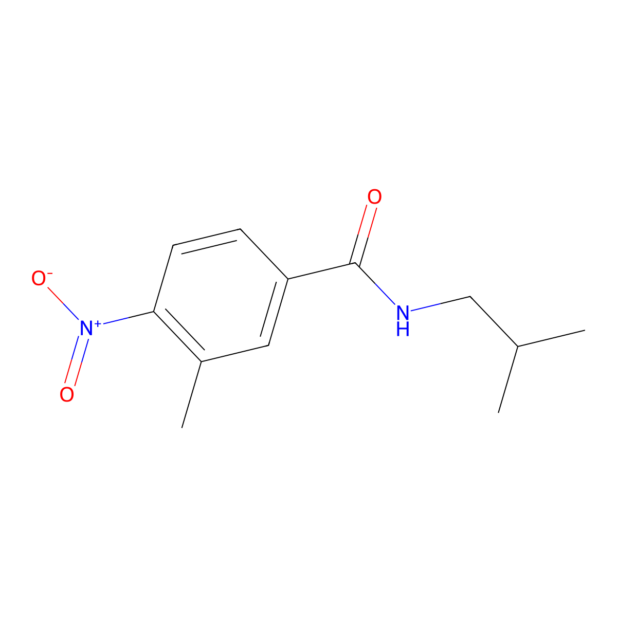 3-methyl-N-(2-methylpropyl)-4-nitrobenzamide molecular structure, CAS 329940-92-3