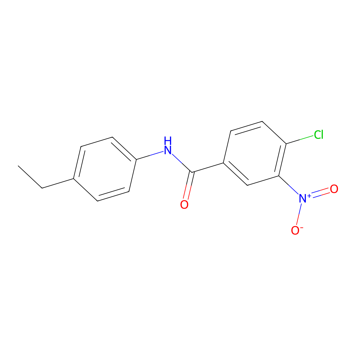 4-chloro-N-(4-ethylphenyl)-3-nitrobenzamide molecular structure, CAS 329941-06-2