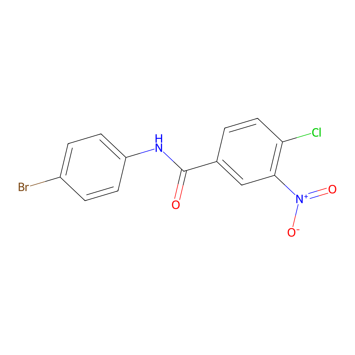 N-(4-bromophenyl)-4-chloro-3-nitrobenzamide molecular structure, CAS 329941-08-4