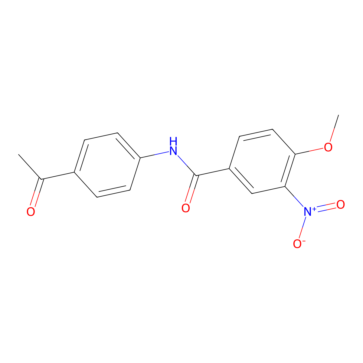 N-(4-acetylphenyl)-4-methoxy-3-nitrobenzamide molecular structure, CAS 329941-19-7