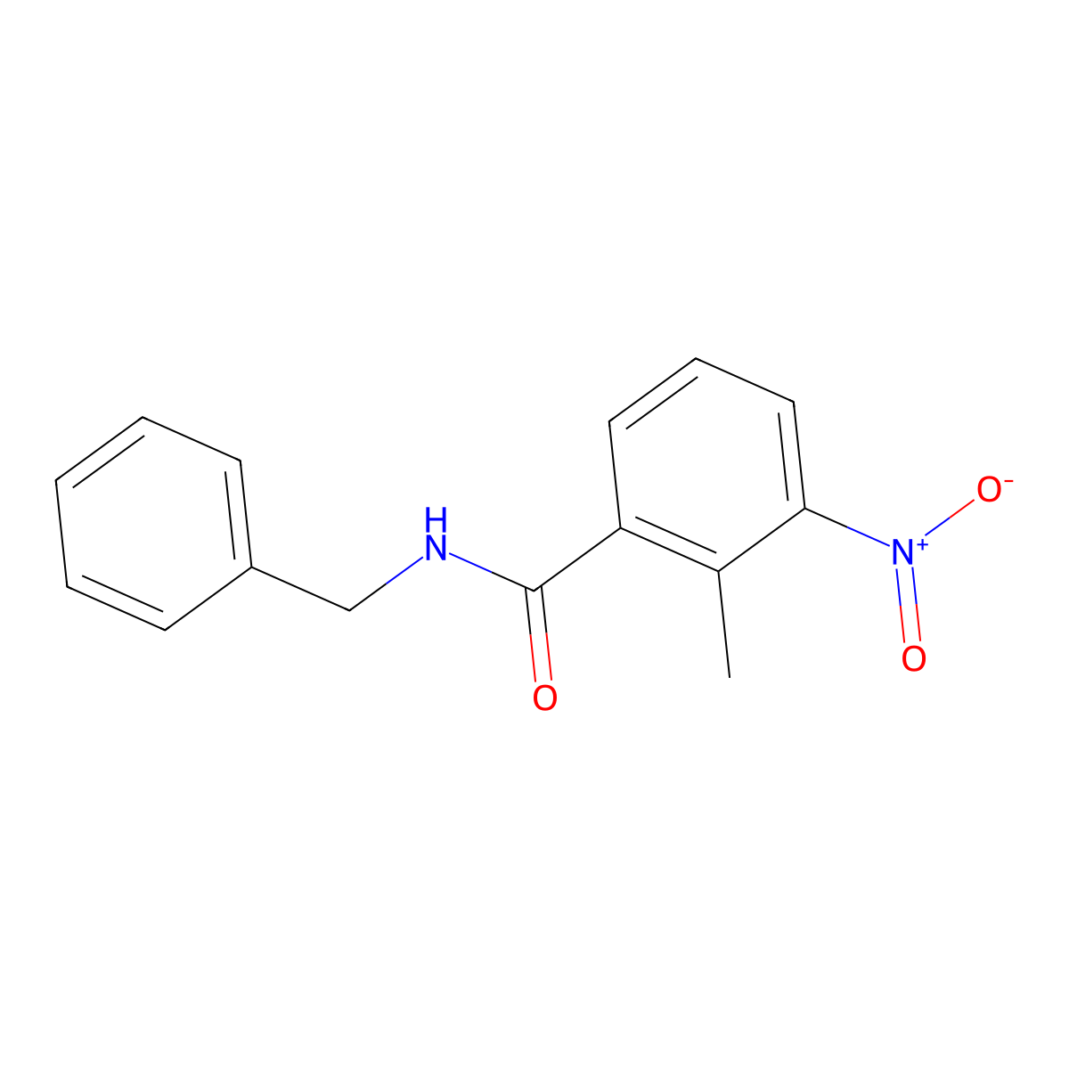 N-benzyl-2-methyl-3-nitrobenzamide molecular structure, CAS 329941-32-4