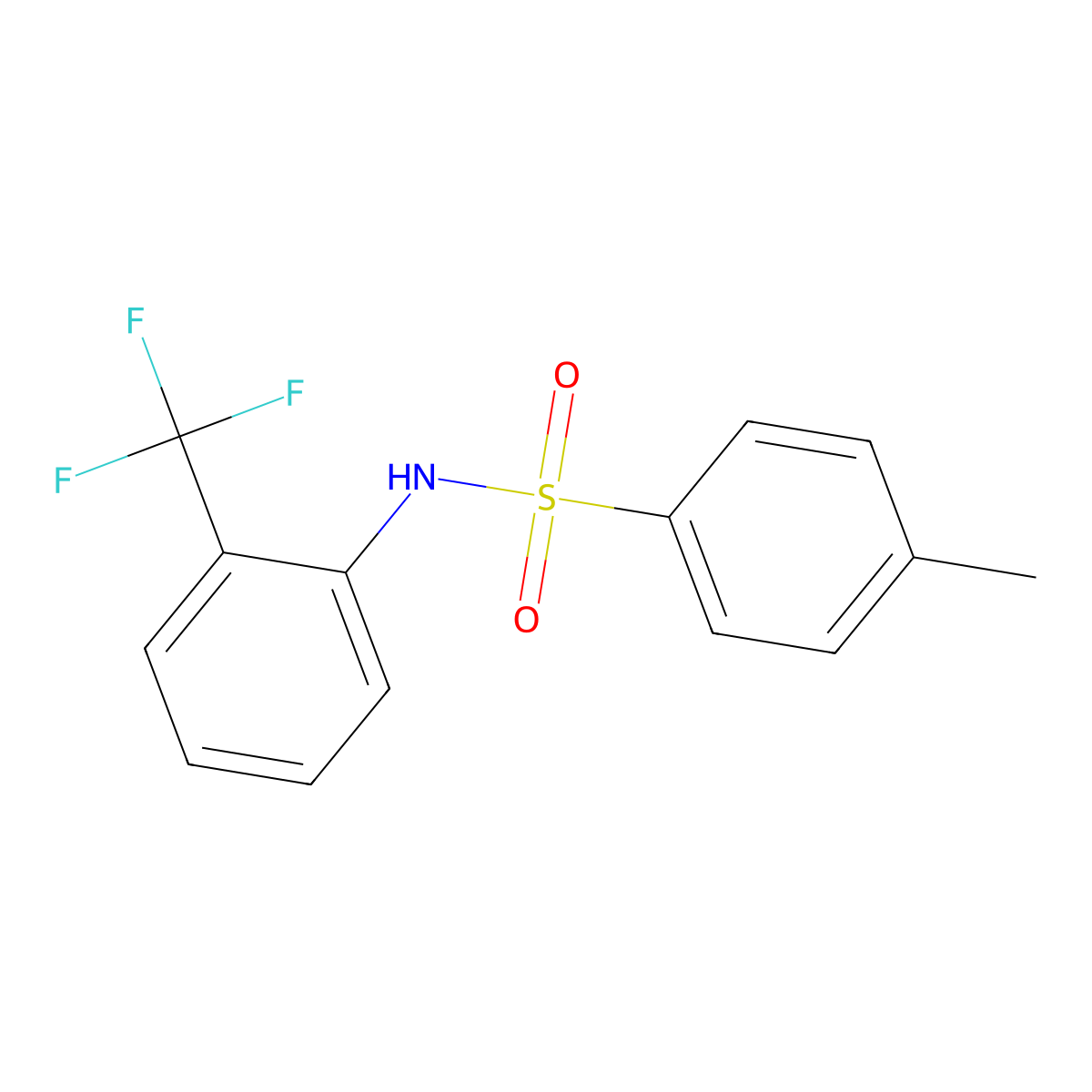 4-methyl-N-[2-(trifluoromethyl)phenyl]benzenesulfonamide molecular structure, CAS 329941-42-6