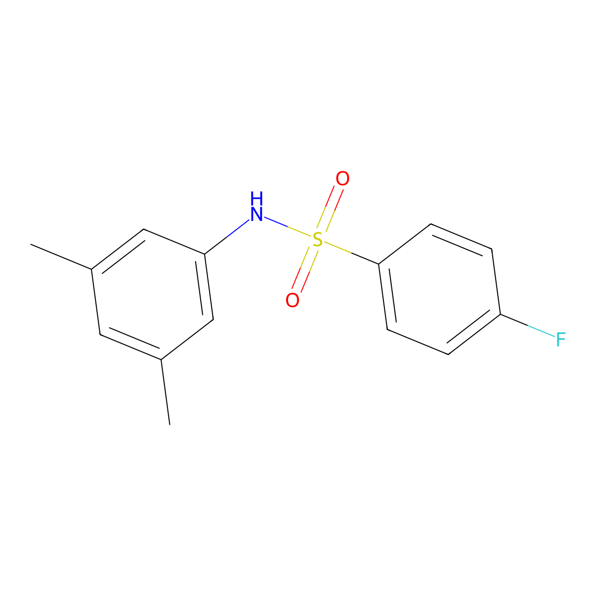 N-(3,5-dimethylphenyl)-4-fluorobenzenesulfonamide molecular structure, CAS 329941-60-8