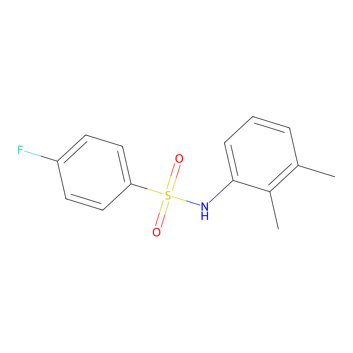 N-(2,3-Dimethylphenyl)-4-fluorobenzenesulfonamide molecular structure, CAS 329941-62-0