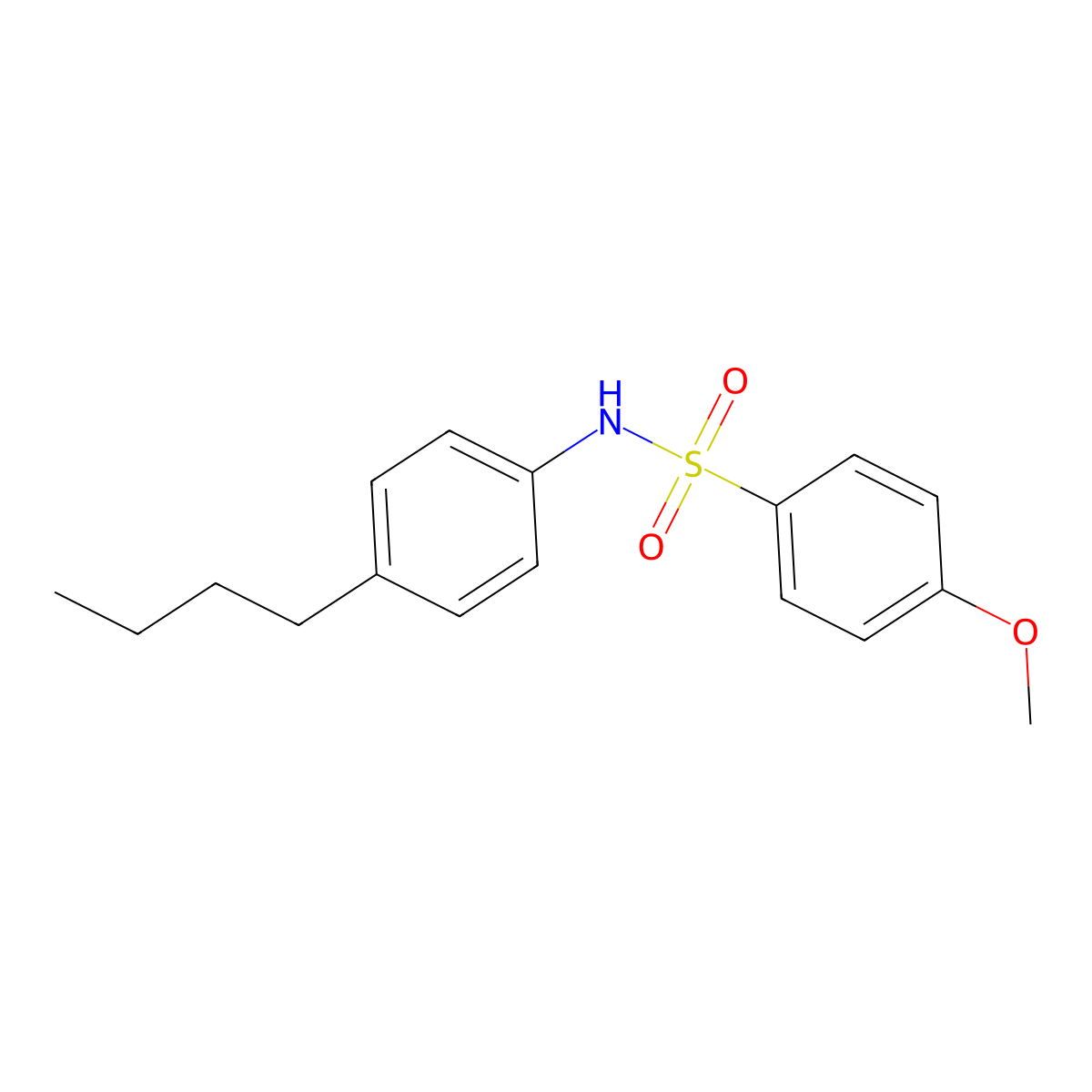 N-(4-butylphenyl)-4-methoxybenzenesulfonamide molecular structure, CAS 329941-77-7