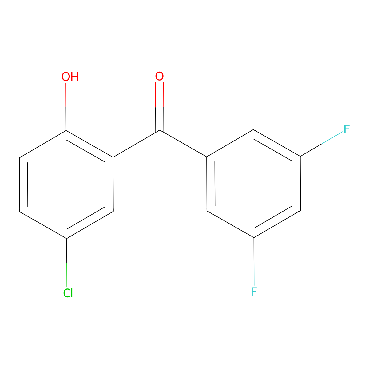 (5-Chloro-2-hydroxyphenyl)(3,5-difluorophenyl)methanone molecular structure, CAS 329941-82-4