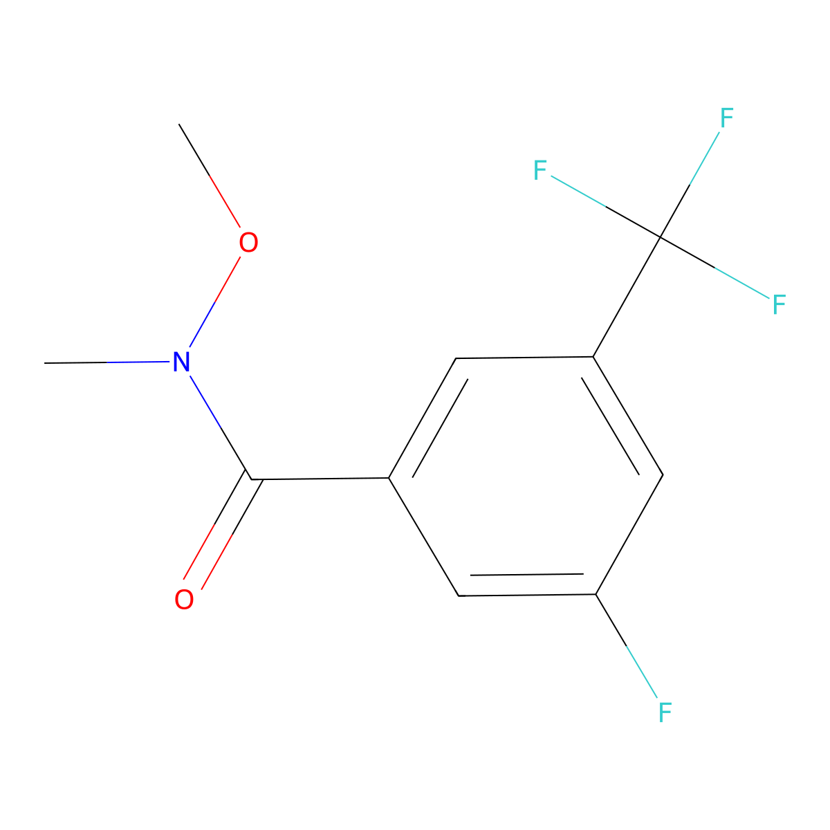 3-Fluoro-N-methoxy-N-methyl-5-(trifluoromethyl)benzamide molecular structure, CAS 329941-91-5