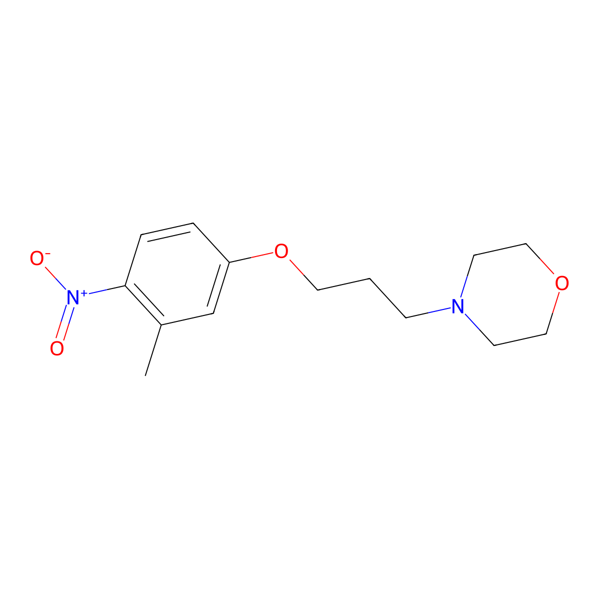 4-(3-(3-Methyl-4-nitrophenoxy)propyl)morpholine molecular structure, CAS 329942-15-6
