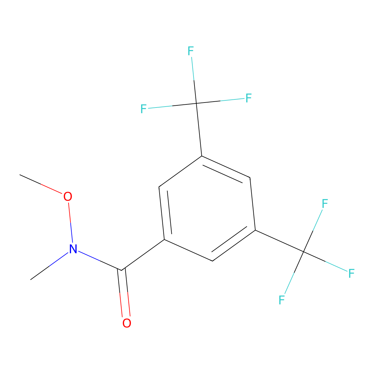 N-methoxy-N-methyl-3,5-bis(trifluoromethyl)benzamide molecular structure, CAS 329942-69-0