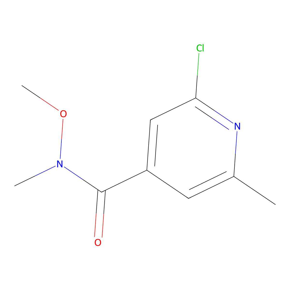 2-Chloro-N-methoxy-N,6-dimethylisonicotinamide molecular structure, CAS 329946-08-9