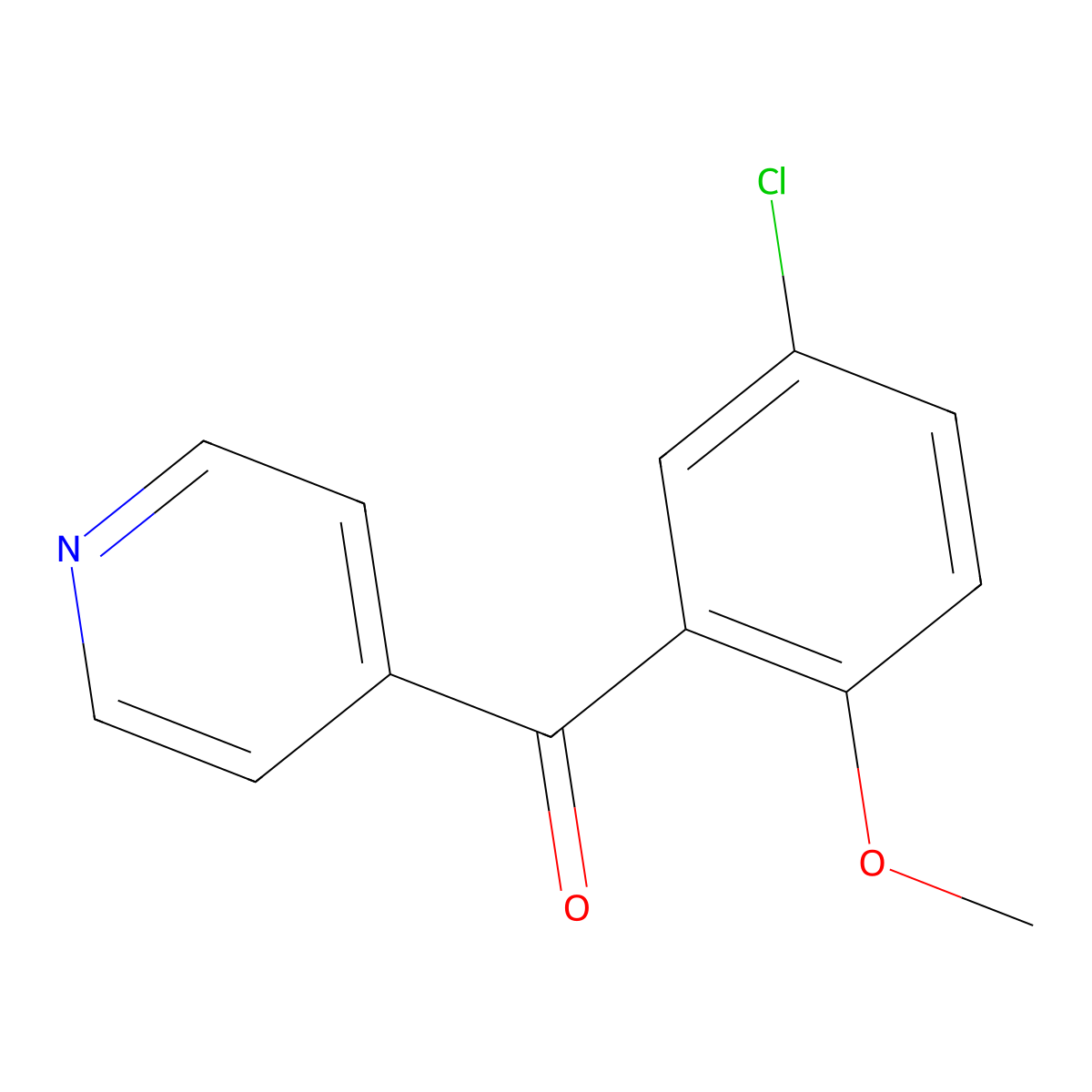 (5-Chloro-2-methoxyphenyl)-pyridin-4-YL-methanone molecular structure, CAS 329947-10-6