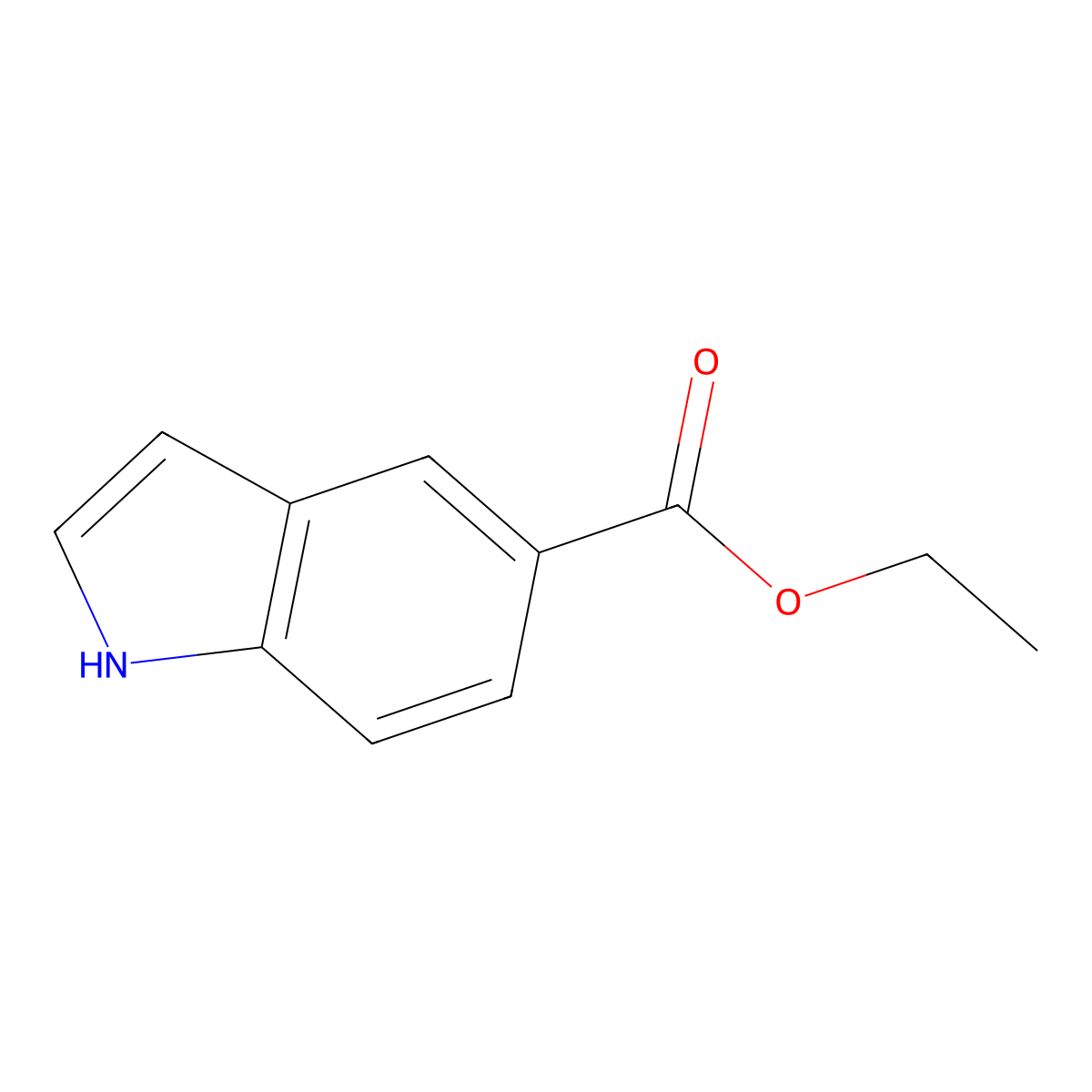 Ethyl indole-5-carboxylate molecular structure, CAS 32996-16-0