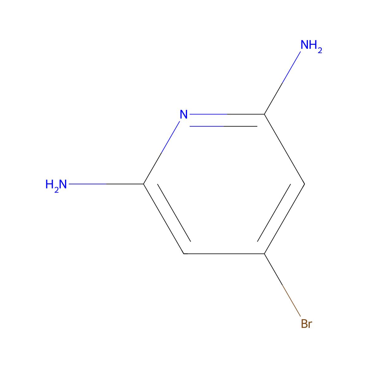 4-Bromo-2,6-diaminopyridine molecular structure, CAS 329974-09-6