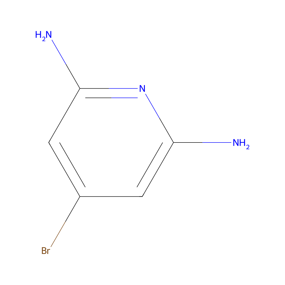 4-Bromo-2,6-diaminopyridine molecular structure, CAS 329974-09-6