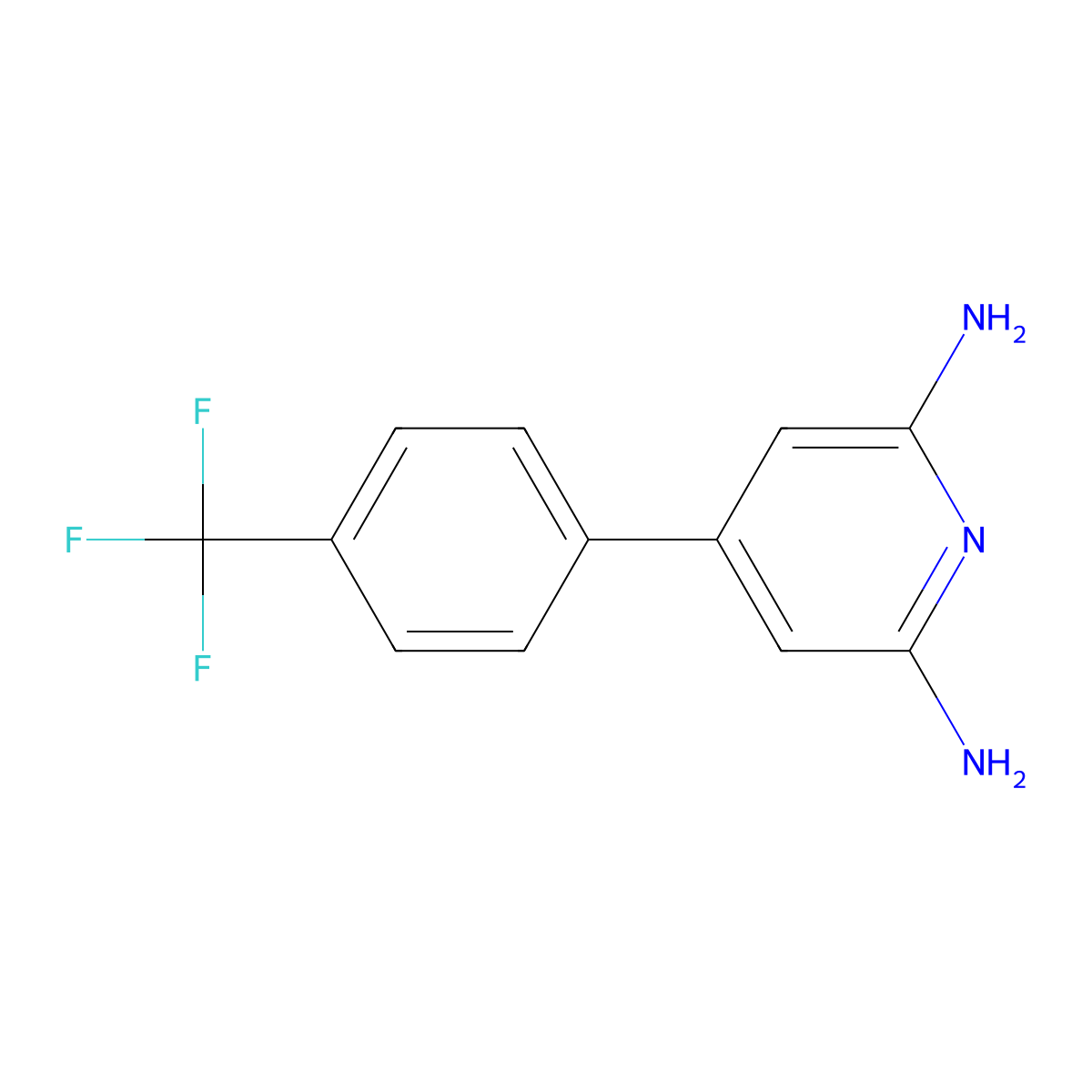 2,6-Pyridinediamine, 4-[4-(trifluoromethyl)phenyl]- molecular structure, CAS 329975-78-2