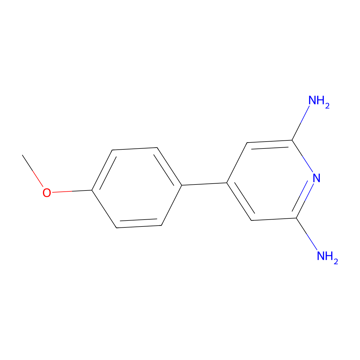 4-(4-Methoxyphenyl)pyridine-2,6-diamine molecular structure, CAS 329975-86-2