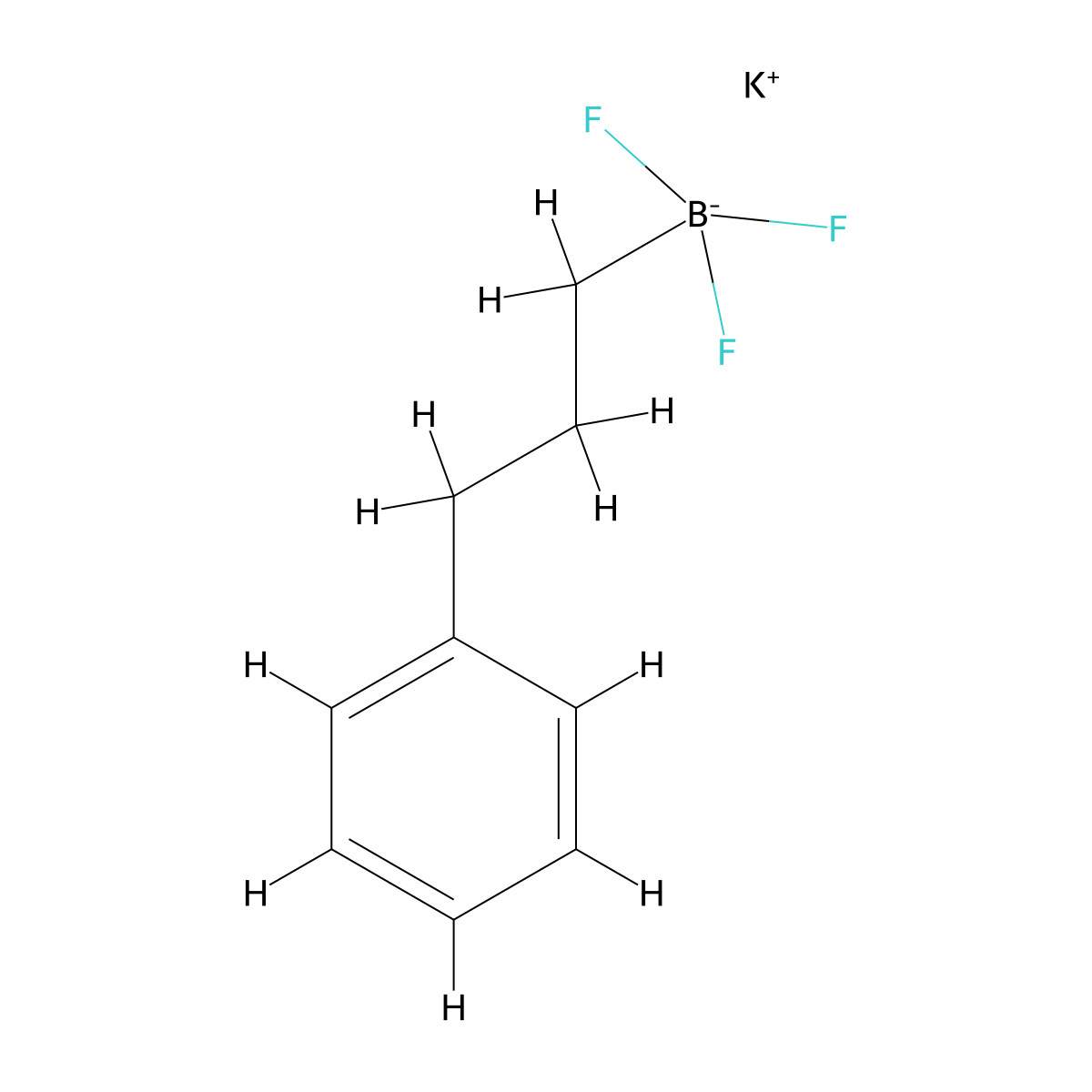Potassium 3-phenylpropyltrifluoroborate molecular structure, CAS 329976-75-2