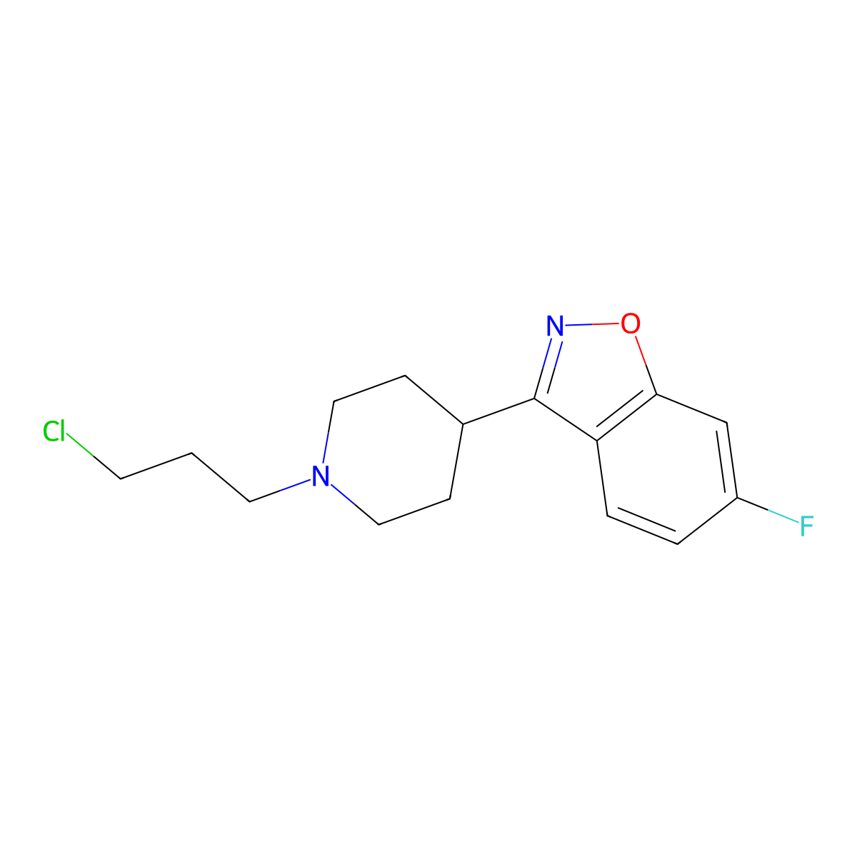 3-(1-(3-Chloropropyl)piperidin-4-yl)-6-fluorobenzo[d]isoxazole molecular structure, CAS 329977-73-3
